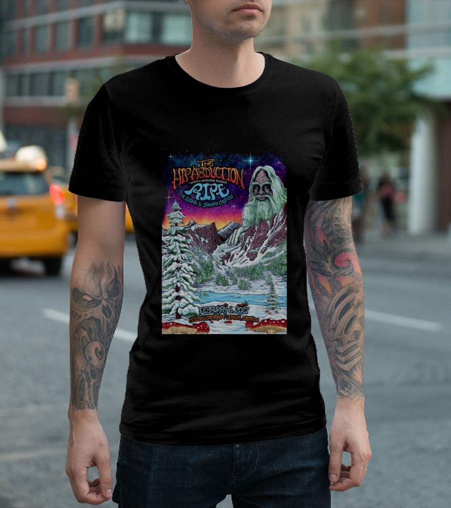 The Hipabduction February 6 2027 Mission Ballroom Denver CO Pipe K Bong Johnny Cosmic T-Shirt