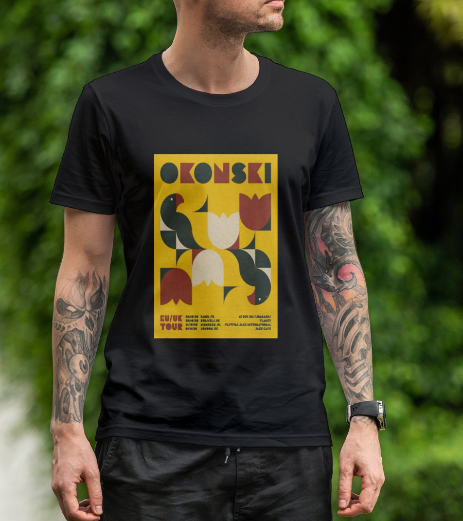Okonski EU UK Tour 2026 Paris Brussels Nijmegen London Jazz Shows T-Shirt
