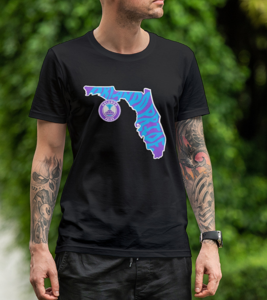 Orlando Pride Groovy State Of Florida Map Team T-Shirt