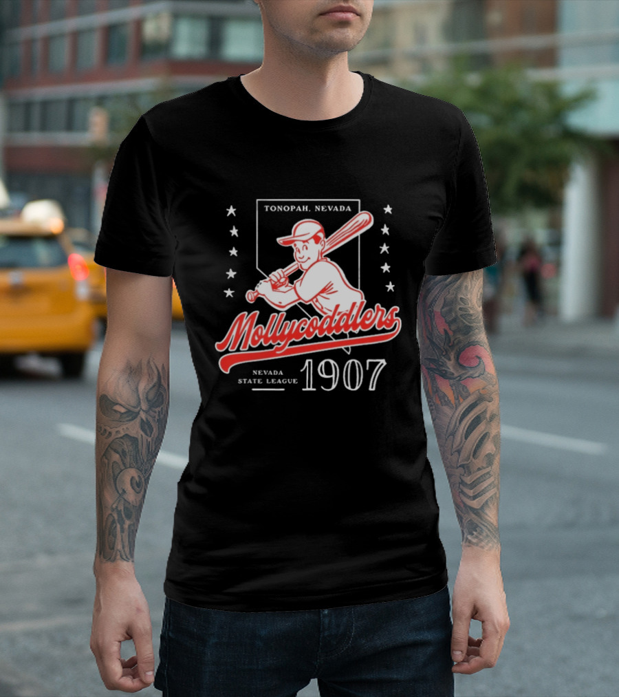 Tonopah Nevada Mollycoddlers Nevada State League 1907 Baseball T-Shirt
