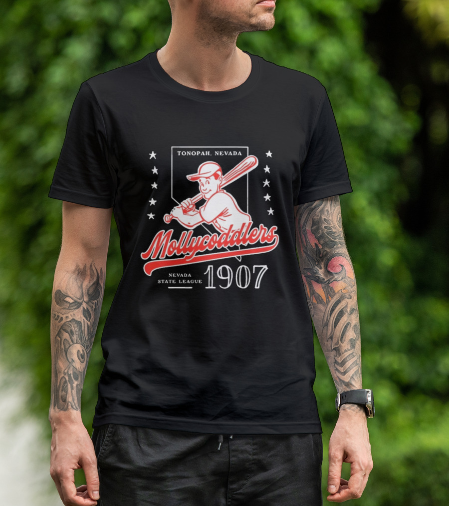 Tonopah Nevada Mollycoddlers Nevada State League 1907 Baseball T-Shirt