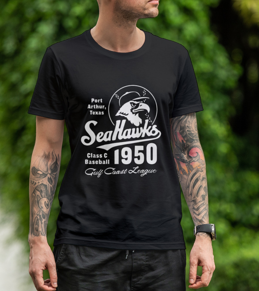 Port Arthur Texas Seahawks Class C Baseball 1950 Gulf Coast League T-Shirt