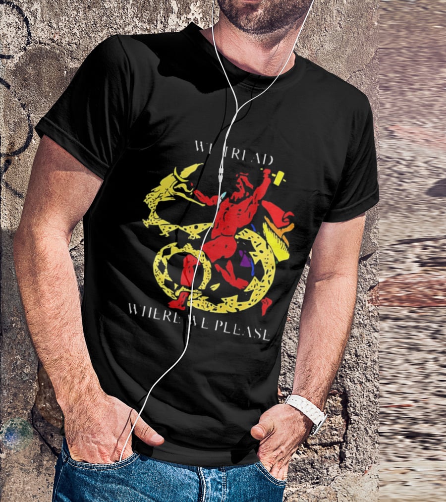 We Tread Where We Please Red Dragon Yellow Serpent T-Shirt