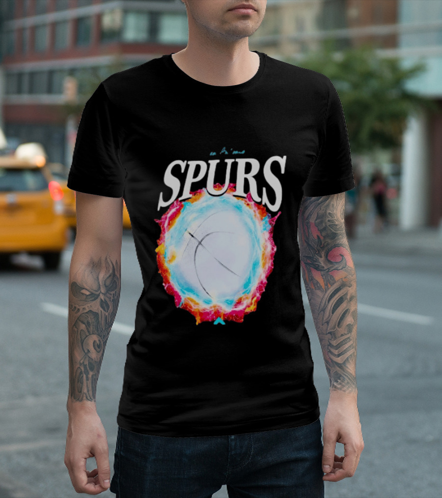 San Antonio Spurs Basketball Cosmic Energy Burst 2026 T-Shirt