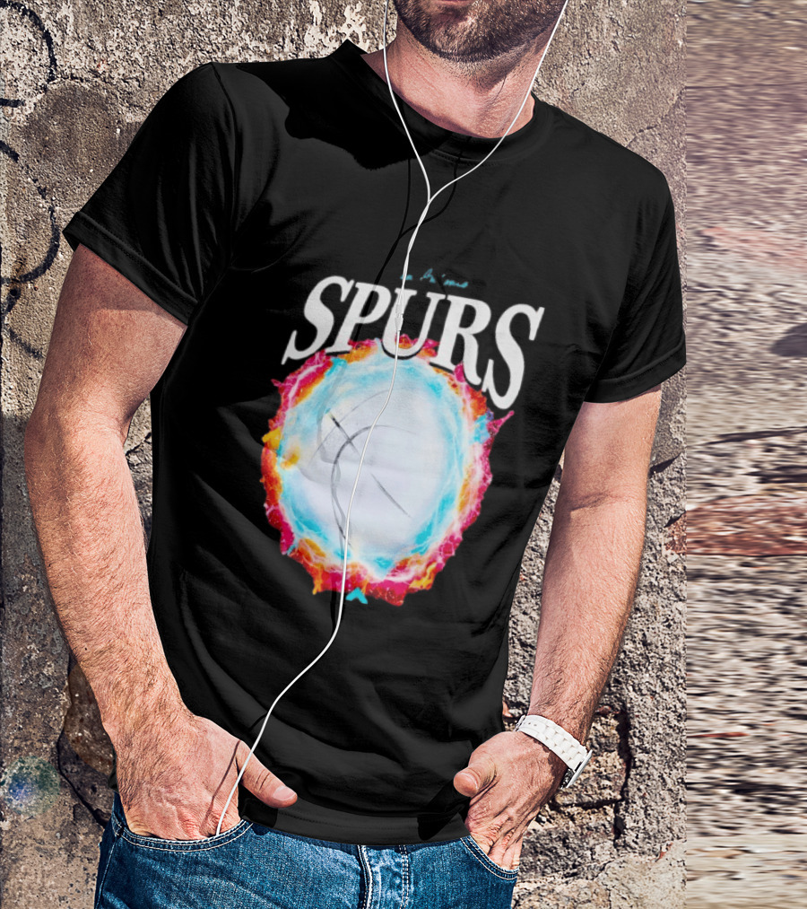 San Antonio Spurs Basketball Cosmic Energy Burst 2026 T-Shirt