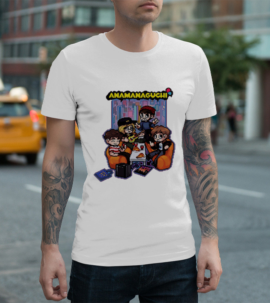 Anamanaguchi Scott Pilgrim Vs The World The Game Retro Pixel Art Scene T-Shirt