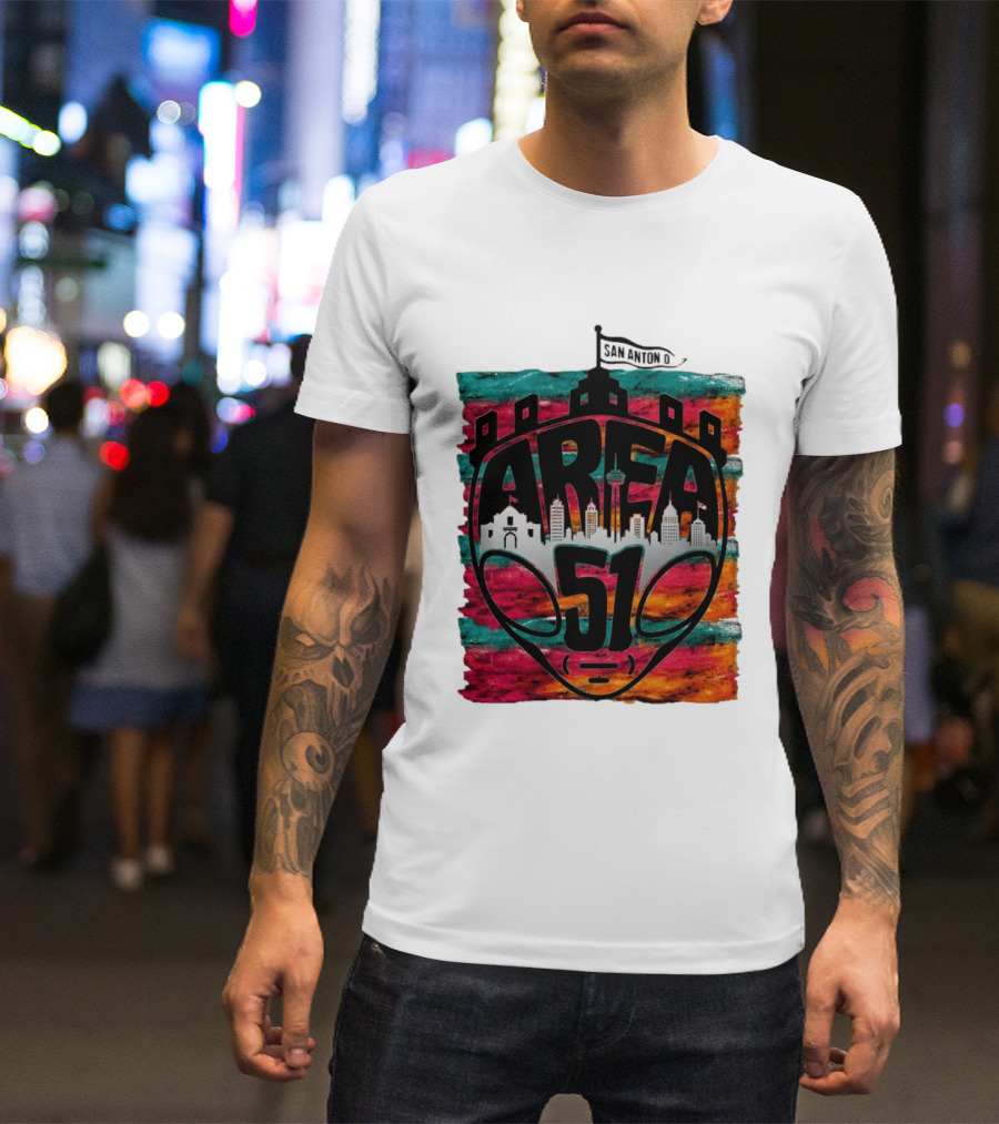 Area 51 San Antonio Spurs NBA Fiesta Skyline 2026 Victor Wembanyama T-Shirt