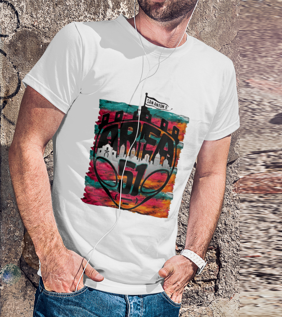 Area 51 San Antonio Spurs NBA Fiesta Skyline 2026 Victor Wembanyama T-Shirt