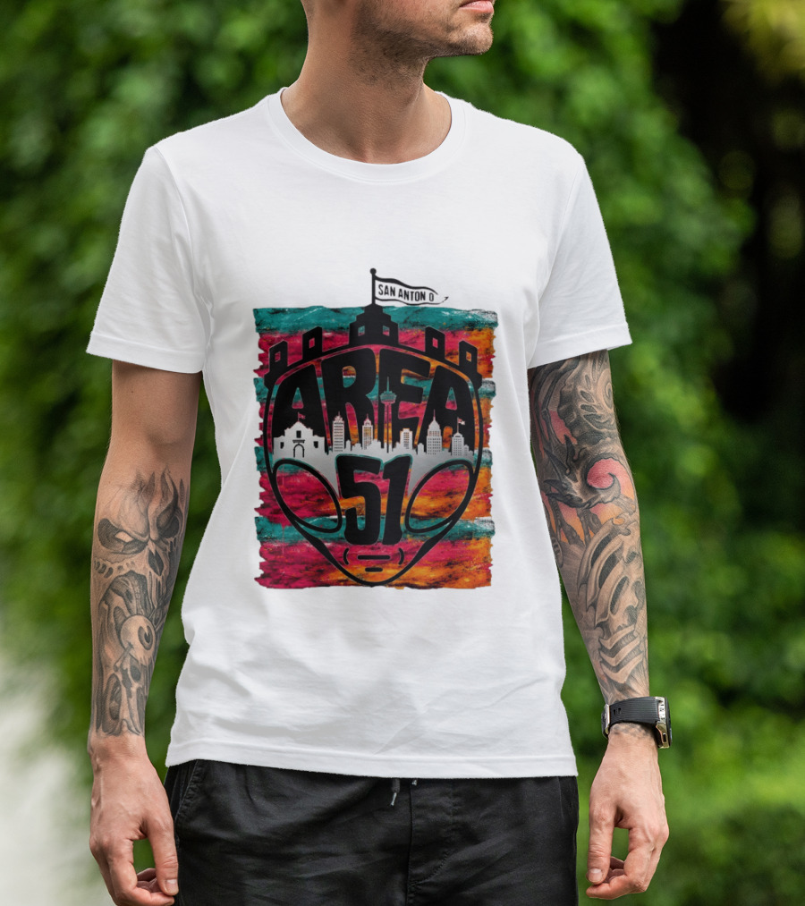 Area 51 San Antonio Spurs NBA Fiesta Skyline 2026 Victor Wembanyama T-Shirt