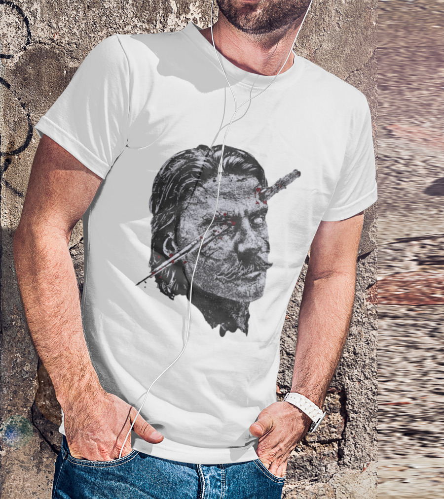 Chud The Builder Black And White Drawing With Eye Injury Dalton Eatherly T-Shirt