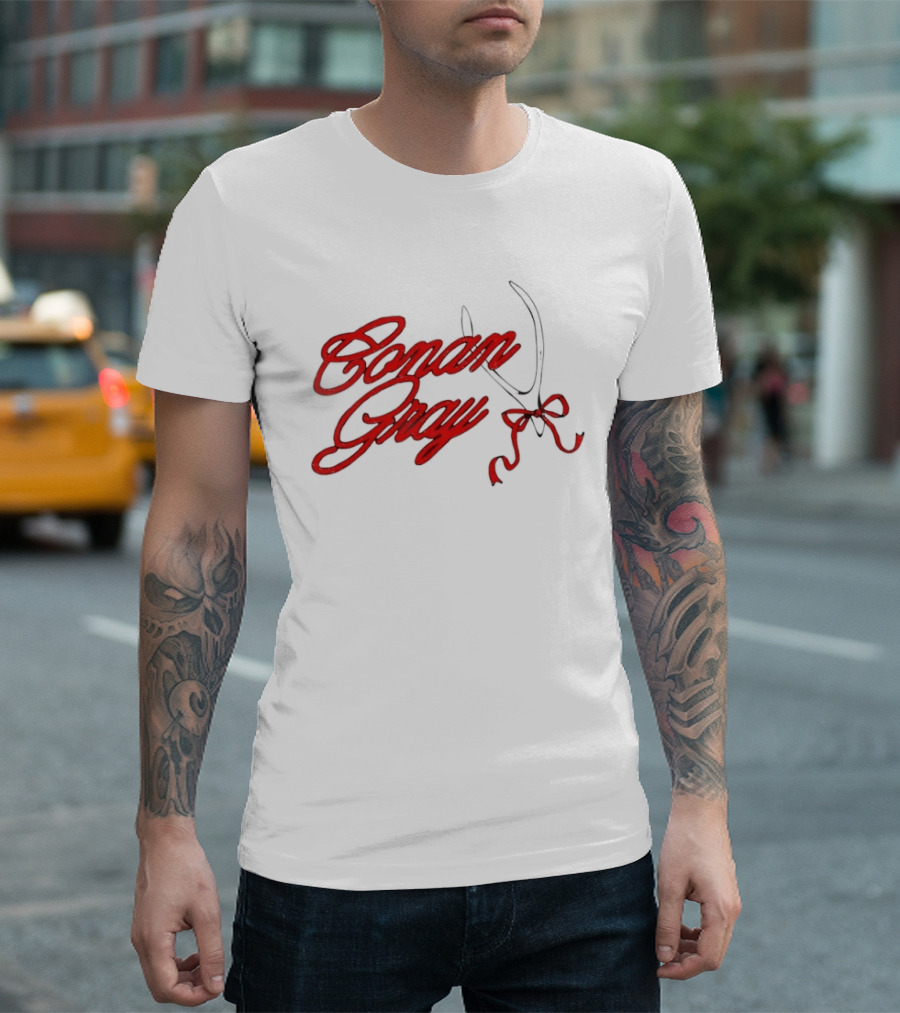Conan Gray Red Script With Bow T-Shirt