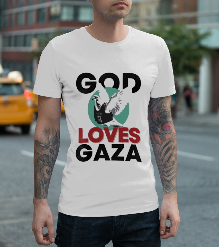 GOD LOVES GAZA Bird T-Shirt