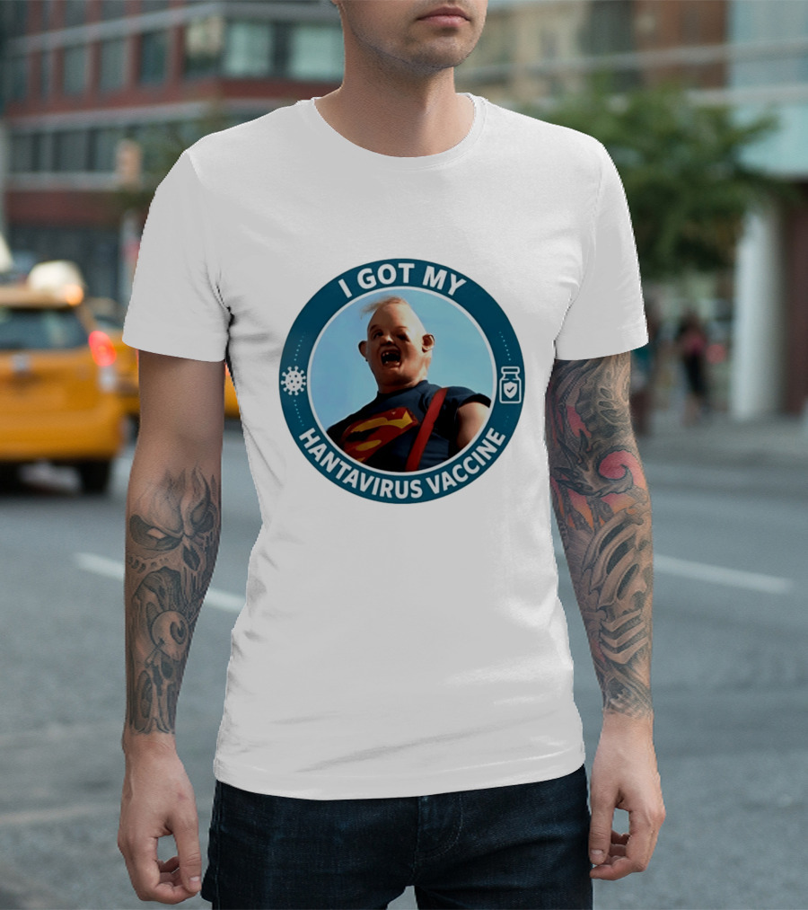 I Got My Hantavirus Vaccine Sloth Superman Parody The Goonies T-Shirt