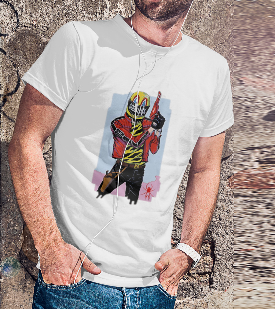 My Chemical Romance Good Luck Killjoys Comic Helmet And Gun Red Spider T-Shirt