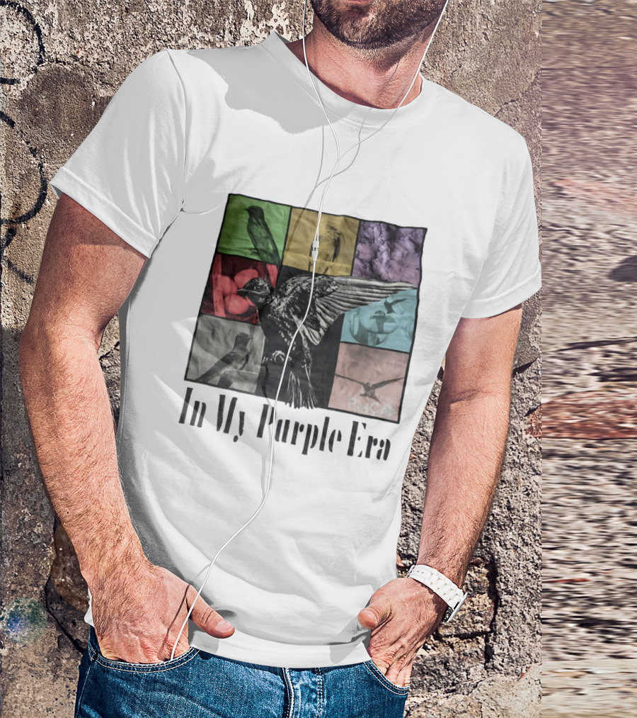 In My Purple Era Swallow Collage T-Shirt
