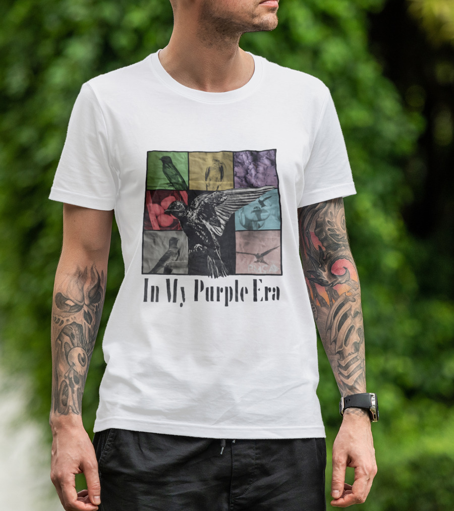 In My Purple Era Swallow Collage T-Shirt