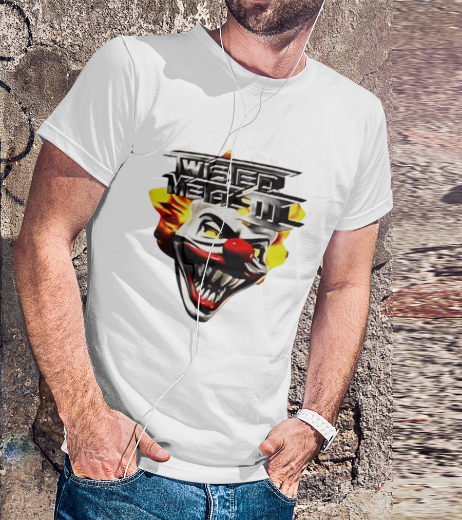 Twisted Metal III Sweet Tooth Clown Face Fiery Hair T-Shirt