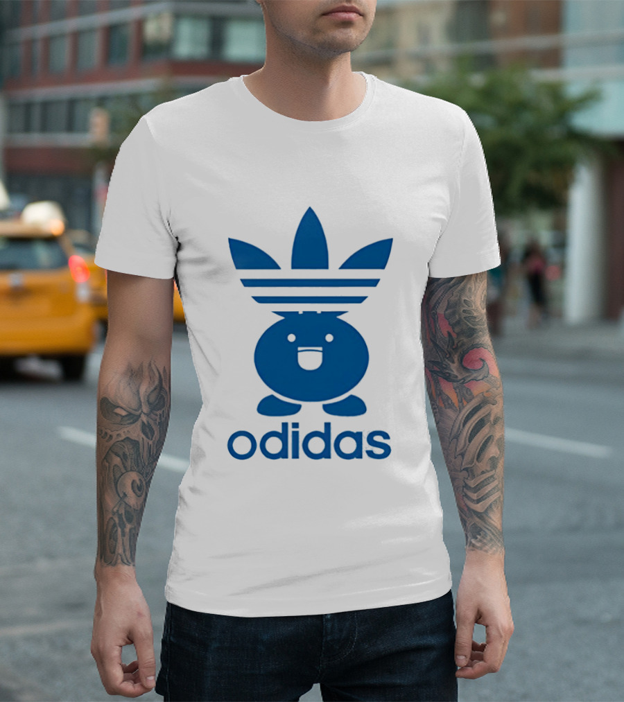 Odidas Pokemon Oddish Mashup Blue T-Shirt