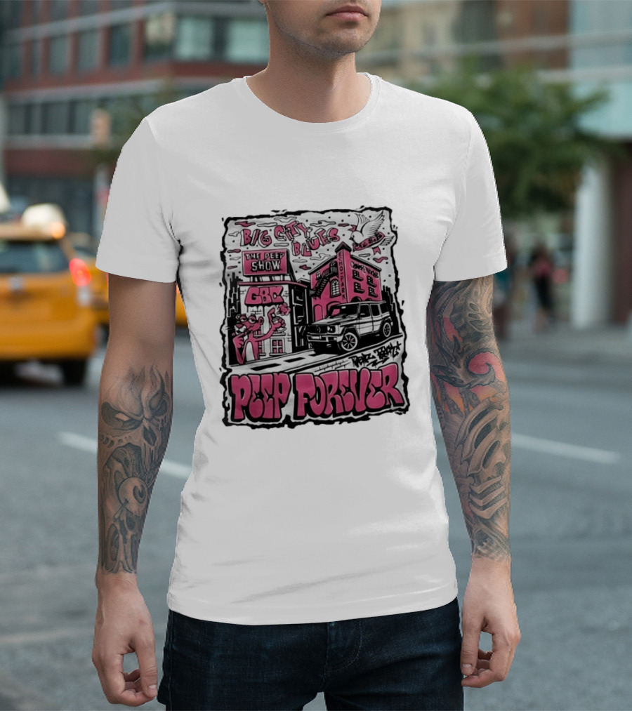 Big City Blues Peep Show Peep Forever Pink Panther GBC Park Avenue T-Shirt