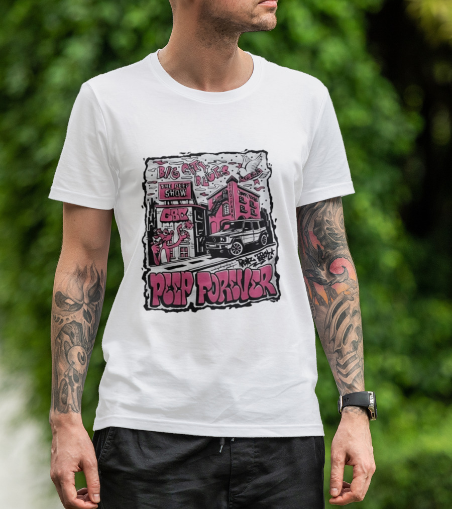 Big City Blues Peep Show Peep Forever Pink Panther GBC Park Avenue T-Shirt