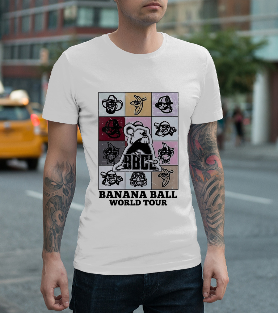 BBCL Clowns Banana Ball World Tour 2026 T-Shirt