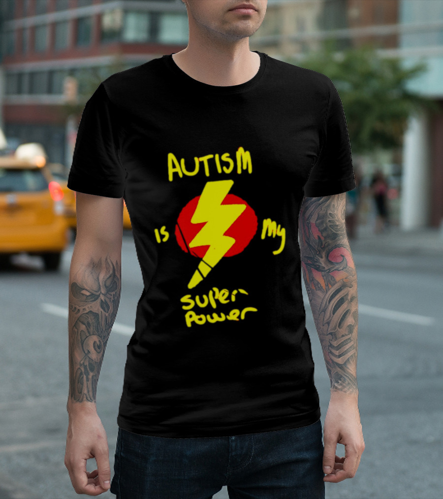 Autism Is My Super Power Lightning Bolt T-Shirt