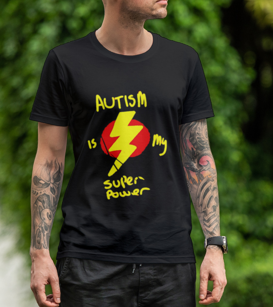 Autism Is My Super Power Lightning Bolt T-Shirt