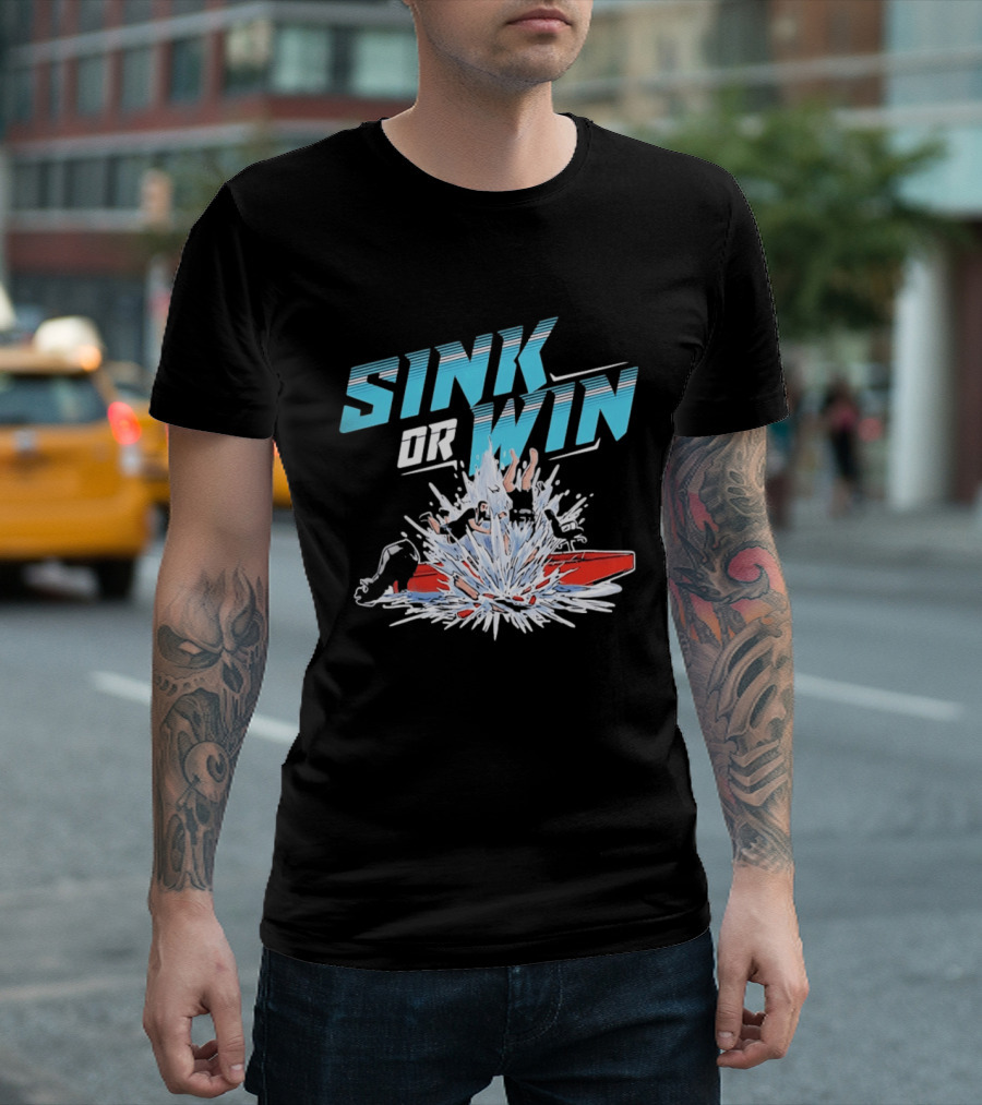 Cleetus McFarland Jackstand Jimmy Sink Or Win Splashing Red Boat T-Shirt