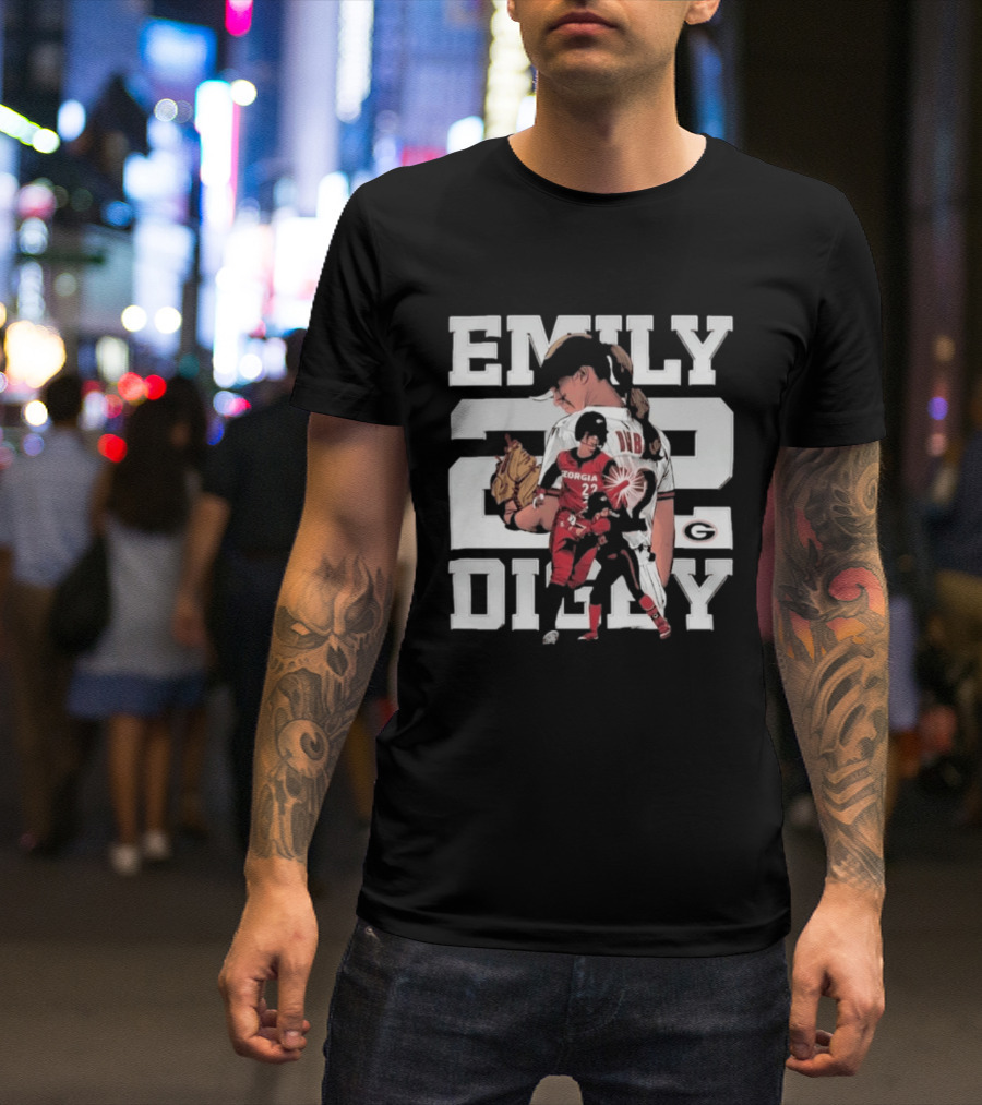 Emily Digby Georgia NCAA Softball Player 22 Collage T-Shirt