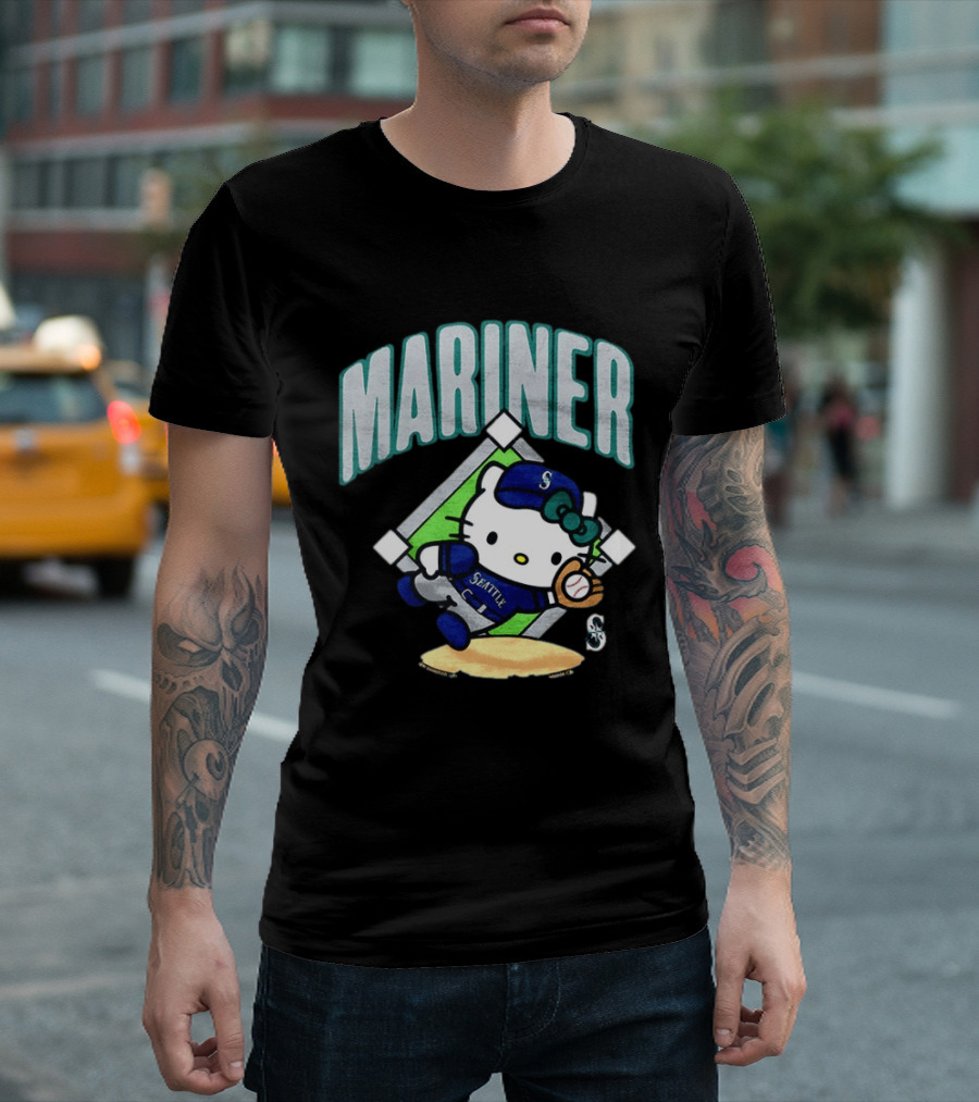 Hello Kitty Seattle Mariners Baseball 2026 MLB Mariner T-Shirt