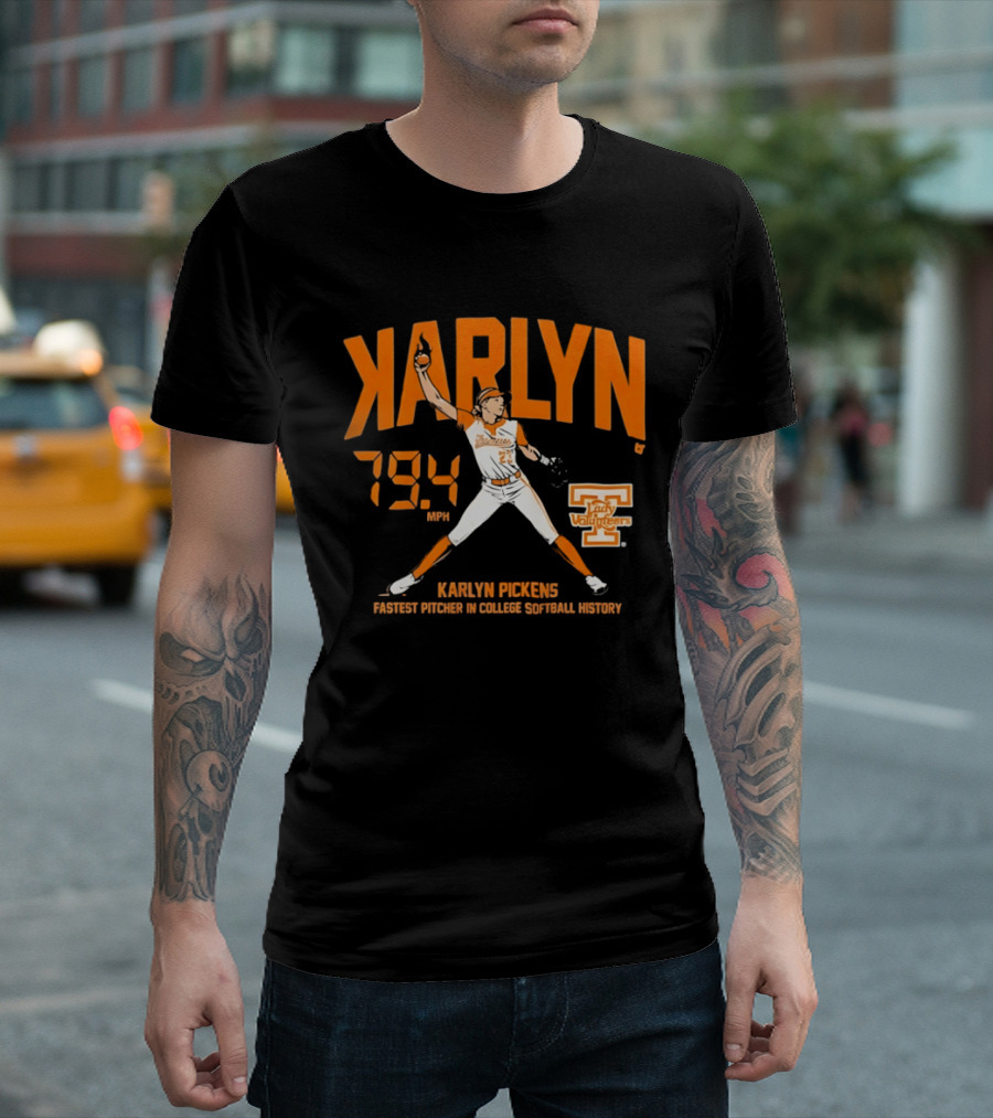 Karlyn Pickens 79.4 MPH Lady Volunteers Fastest Pitcher College Softball History T-Shirt