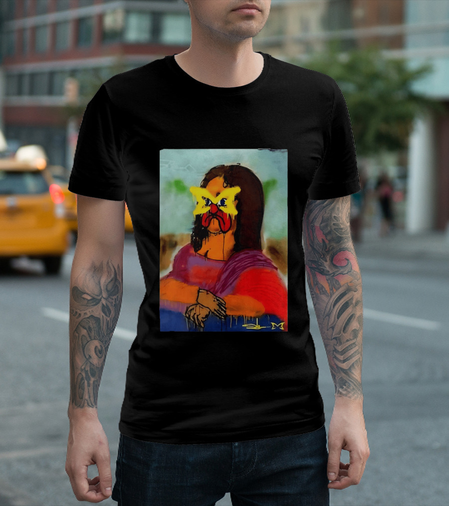 Mertra Slawn Mona Lisa Graffiti Remix T-Shirt