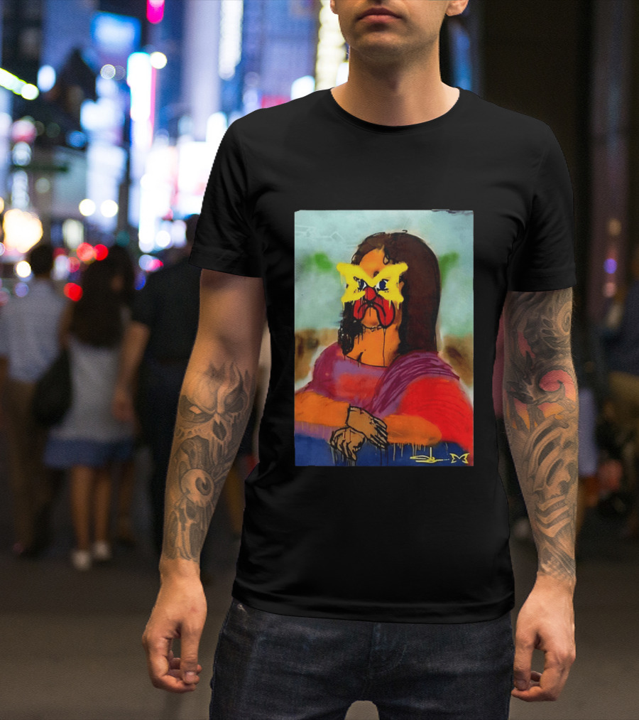 Mertra Slawn Mona Lisa Graffiti Remix T-Shirt