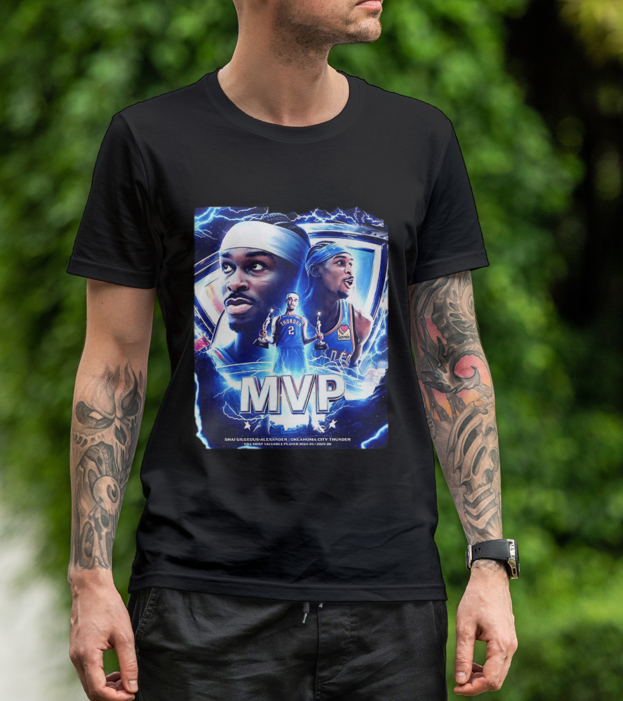 Shai Gilgeous Alexander Oklahoma City Thunder MVP NBA Most Valuable Player 2024 25 2025 26 T-Shirt