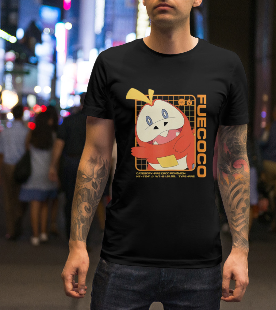 Fuecoco Fire Croc Pokémon Character Art Kanto Region T-Shirt