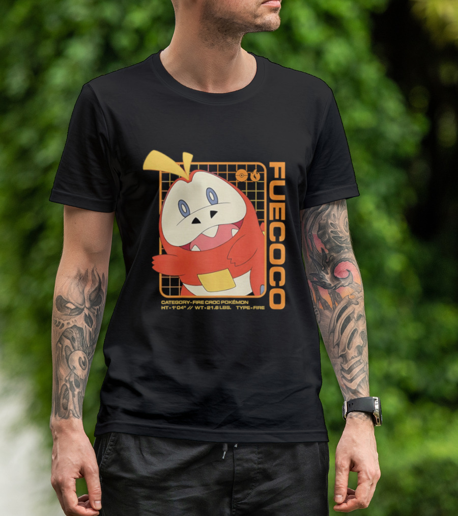 Fuecoco Fire Croc Pokémon Character Art Kanto Region T-Shirt