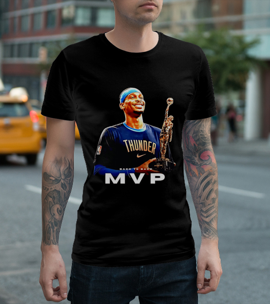 2026 MVP Back 2 Back Shai Gilgeous Alexander OKC Thunder T-Shirt