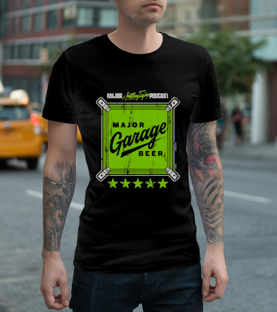 Major Garage Beer Lime 2026 Podcast T-Shirt