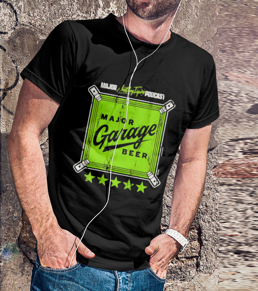 Major Garage Beer Lime 2026 Podcast T-Shirt