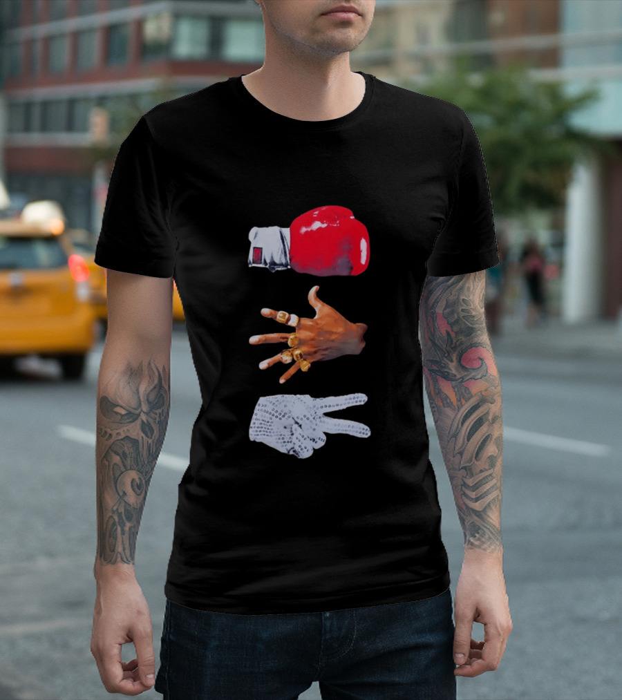 Michael Jordan MJ Jackson Michael Tyson Gloves T-Shirt