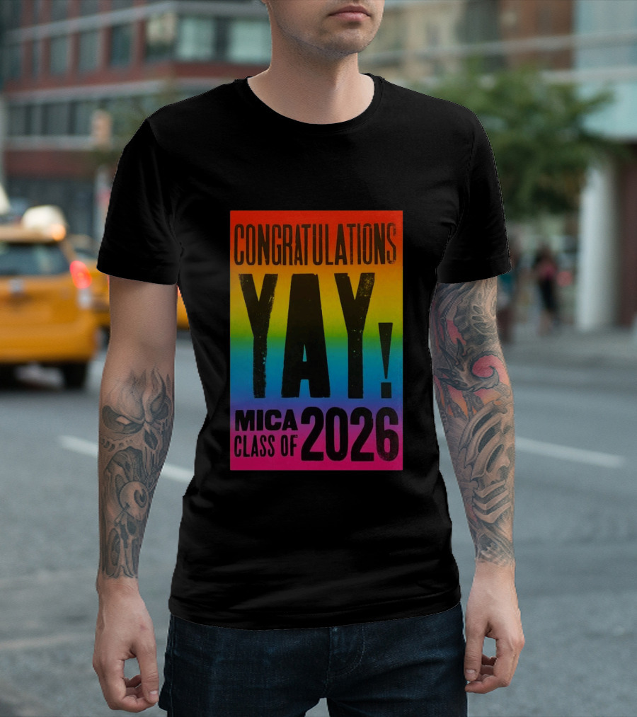 Congratulations Yay Mica Class Of 2026 Rainbow T-Shirt