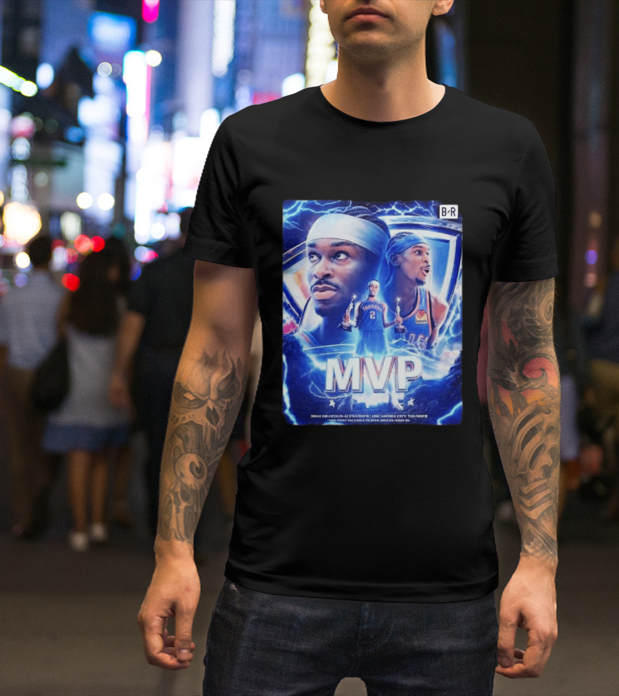 Shai Gilgeous Alexander MVP Thunder 2024 Electrifying Tribute B/R Edition T-Shirt