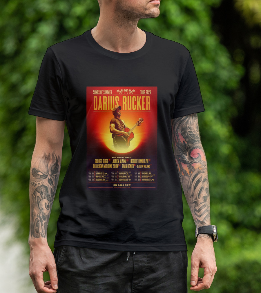 Darius Rucker Songs Of Summer Tour 2026 With Special Guests T-Shirt