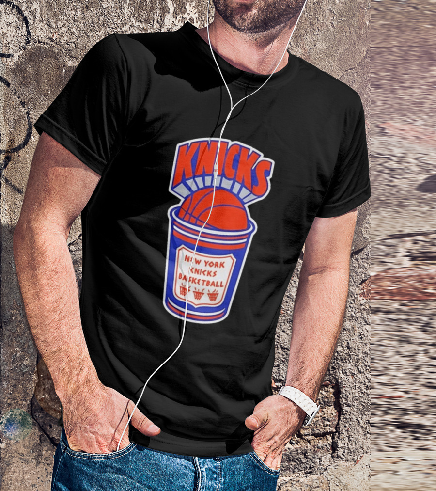 New York Knicks Basketball Orange Cup Knicks T-Shirt