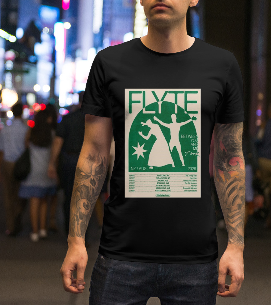 Flyte Between You And Me Tour NZ AUS 2026 T-Shirt