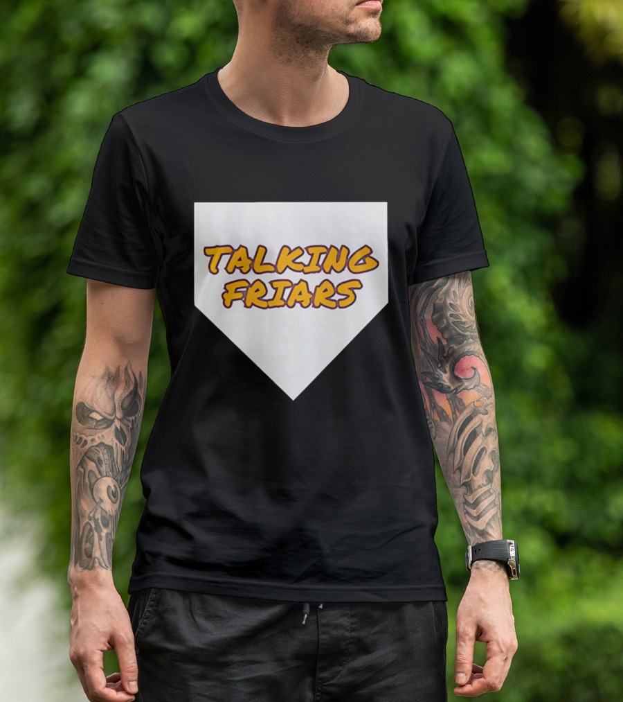 Talking Friars 2026 Baseball Home Plate Marker T-Shirt