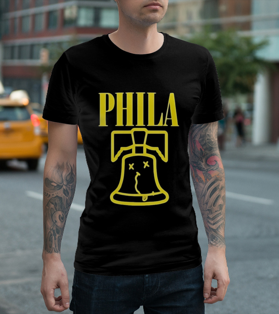 Phila Liberty Bell Icon With Smells Like Philly Spirit T-Shirt