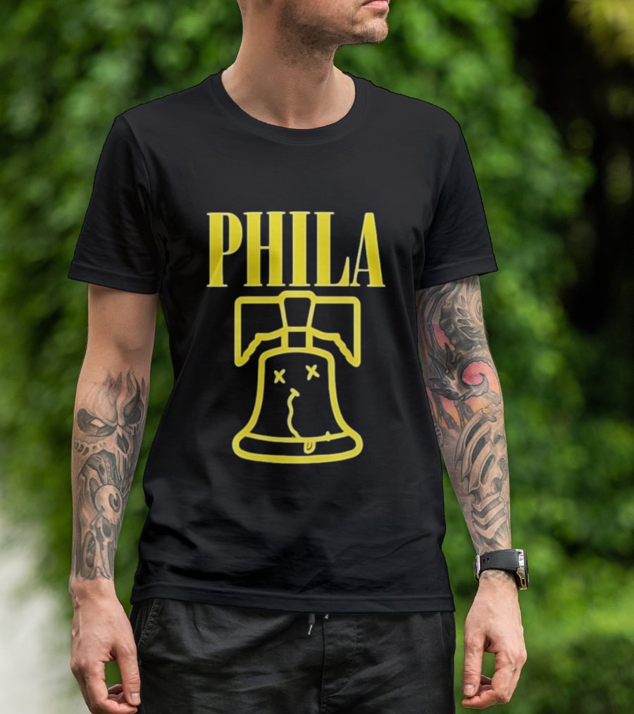 Phila Liberty Bell Icon With Smells Like Philly Spirit T-Shirt