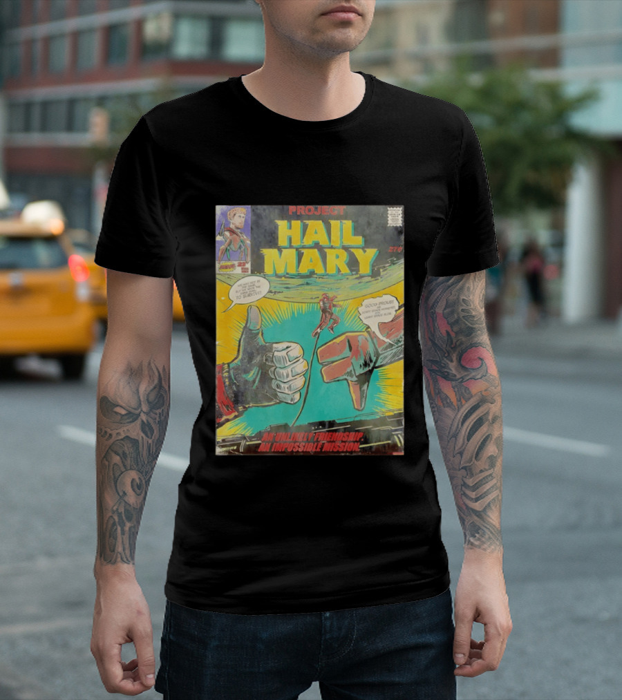 Project Hail Mary Comic Cover An Unlikely Friendship An Impossible Mission T-Shirt