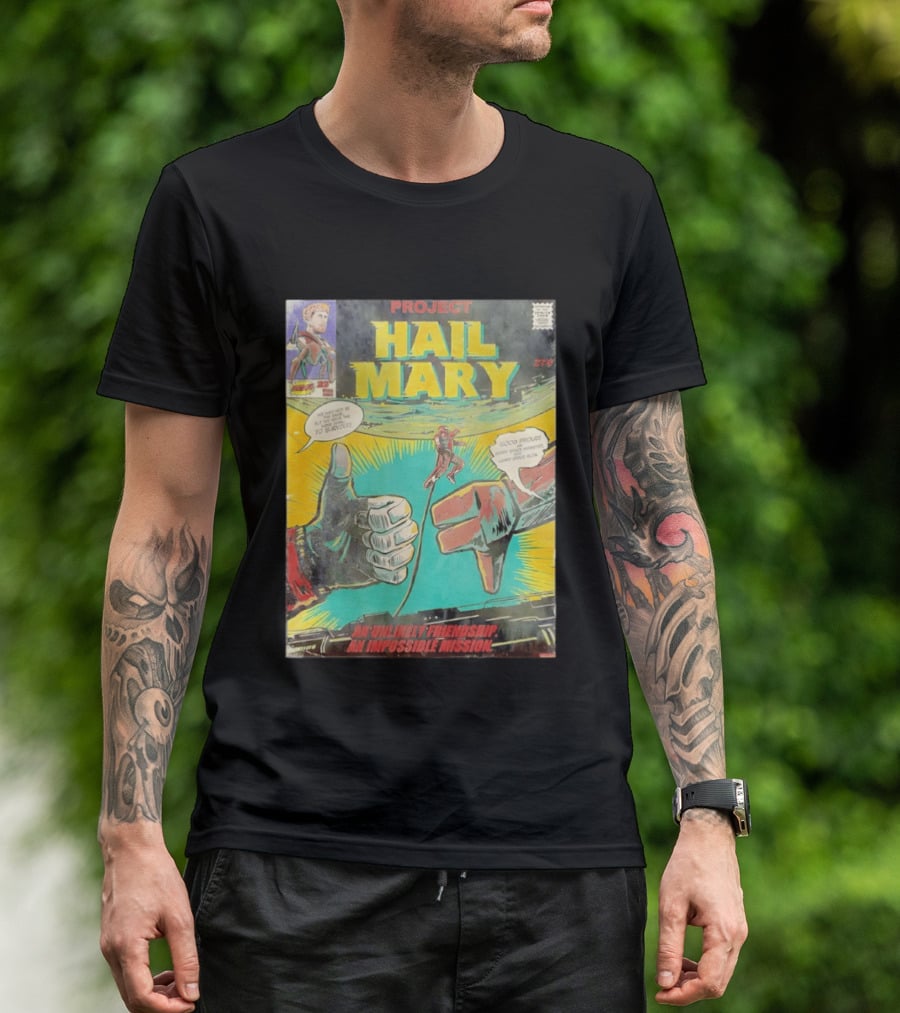 Project Hail Mary Comic Cover An Unlikely Friendship An Impossible Mission T-Shirt